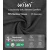 image:imageWiWi Viscose from Bamboo Pajama Tops for Women Super Soft Short Sleeve Tee V Neck Sleep Cooling TShirt Pjs Sleepwear SXXLAcharcoal Heather