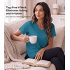 image:imageWiWi Viscose from Bamboo Pajama Tops for Women Super Soft Short Sleeve Tee V Neck Sleep Cooling TShirt Pjs Sleepwear SXXLAdark Teal