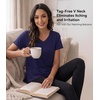 image:imageWiWi Viscose from Bamboo Pajama Tops for Women Super Soft Short Sleeve Tee V Neck Sleep Cooling TShirt Pjs Sleepwear SXXLAnavy