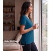 image:imageWiWi Viscose from Bamboo Pajama Tops for Women Super Soft Short Sleeve Tee V Neck Sleep Cooling TShirt Pjs Sleepwear SXXLApeacock Blue