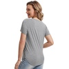 image:imageWiWi Viscose from Bamboo Pajama Tops for Women Super Soft Short Sleeve Tee V Neck Sleep Cooling TShirt Pjs Sleepwear SXXLBheather Grey