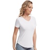 image:imageWiWi Viscose from Bamboo Pajama Tops for Women Super Soft Short Sleeve Tee V Neck Sleep Cooling TShirt Pjs Sleepwear SXXLBraw White