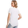 image:imageWiWi Viscose from Bamboo Pajama Tops for Women Super Soft Short Sleeve Tee V Neck Sleep Cooling TShirt Pjs Sleepwear SXXLBraw White