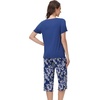 image:imageWiWi Viscose from Bamboo Pajamas Set for Women Summer Sleepwear Pjs Comfy Short Sleeve Tops Capri Pants Sets SXXLAblue DepthGray Peony