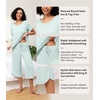 image:imageWiWi Viscose from Bamboo Pajamas Set for Women Summer Sleepwear Pjs Comfy Short Sleeve Tops Capri Pants Sets SXXLDlight Green
