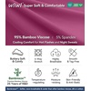 image:imageWiWi Viscose from Bamboo Pajamas Set for Women Summer Sleepwear Pjs Comfy Short Sleeve Tops Capri Pants Sets SXXLEbeet Red