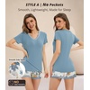 image:imageWiWi Viscose from Bamboo Pajamas Set for Women Super Soft Short Sleeve Cooling Summer Plus Size Pjs Sets Sleepwear S4XAblue Floral
