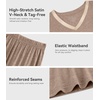 image:imageWiWi Viscose from Bamboo Pajamas Set for Women Super Soft Short Sleeve Cooling Summer Plus Size Pjs Sets Sleepwear S4XAcamel