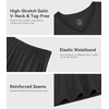 image:imageWiWi Viscose from Bamboo Pajamas Set for Women Super Soft Short Sleeve Cooling Summer Plus Size Pjs Sets Sleepwear S4XAcharcoal Heather