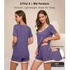 image:imageWiWi Viscose from Bamboo Pajamas Set for Women Super Soft Short Sleeve Cooling Summer Plus Size Pjs Sets Sleepwear S4XAlavender