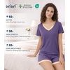 image:imageWiWi Viscose from Bamboo Pajamas Set for Women Super Soft Short Sleeve Cooling Summer Plus Size Pjs Sets Sleepwear S4XAlavender