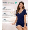 image:imageWiWi Viscose from Bamboo Pajamas Set for Women Super Soft Short Sleeve Cooling Summer Plus Size Pjs Sets Sleepwear S4XAnavy