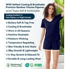 image:imageWiWi Viscose from Bamboo Pajamas Set for Women Super Soft Short Sleeve Cooling Summer Plus Size Pjs Sets Sleepwear S4XAnavy