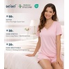 image:imageWiWi Viscose from Bamboo Pajamas Set for Women Super Soft Short Sleeve Cooling Summer Plus Size Pjs Sets Sleepwear S4XApink