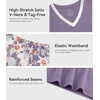 image:imageWiWi Viscose from Bamboo Pajamas Set for Women Super Soft Short Sleeve Cooling Summer Plus Size Pjs Sets Sleepwear S4XApurpleFloral