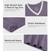 image:imageWiWi Viscose from Bamboo Pajamas Set for Women Super Soft Short Sleeve Cooling Summer Plus Size Pjs Sets Sleepwear S4XApurplish Grey