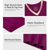 image:imageWiWi Viscose from Bamboo Pajamas Set for Women Super Soft Short Sleeve Cooling Summer Plus Size Pjs Sets Sleepwear S4XApurplish Red