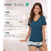 image:imageWiWi Viscose from Bamboo Pajamas Set for Women Super Soft Short Sleeve Cooling Summer Plus Size Pjs Sets Sleepwear S4XAwhiteGreen Dots