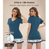 image:imageWiWi Viscose from Bamboo Pajamas Set for Women Super Soft Short Sleeve Cooling Summer Plus Size Pjs Sets Sleepwear S4XAwhiteGreen Dots