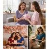 image:imageWiWi Viscose from Bamboo Pajamas Set for Women Super Soft Short Sleeve Cooling Summer Plus Size Pjs Sets Sleepwear S4XAwine