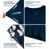 image:imageWiWi Viscose from Bamboo Pajamas Set for Women Super Soft Short Sleeve Cooling Summer Plus Size Pjs Sets Sleepwear S4XBink Bluenavy Floral