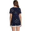 image:imageWiWi Viscose from Bamboo Pajamas Set for Women Super Soft Short Sleeve Cooling Summer Plus Size Pjs Sets Sleepwear S4XBnavy Stars