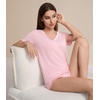 image:imageWiWi Viscose from Bamboo Pajamas Set for Women Super Soft Short Sleeve Cooling Summer Plus Size Pjs Sets Sleepwear S4XBpink