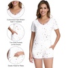 image:imageWiWi Viscose from Bamboo Pajamas Set for Women Super Soft Short Sleeve Cooling Summer Plus Size Pjs Sets Sleepwear S4XBwhite Stars