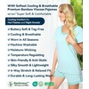 image:imageWiWi Viscose from Bamboo Pajamas Set for Women Super Soft Short Sleeve Cooling Summer Plus Size Pjs Sets Sleepwear S4XCaqua
