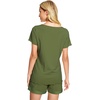 image:imageWiWi Viscose from Bamboo Pajamas Set for Women Super Soft Short Sleeve Cooling Summer Plus Size Pjs Sets Sleepwear S4XCarmy Green
