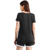 image:imageWiWi Viscose from Bamboo Pajamas Set for Women Super Soft Short Sleeve Cooling Summer Plus Size Pjs Sets Sleepwear S4XCblack