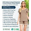 image:imageWiWi Viscose from Bamboo Pajamas Set for Women Super Soft Short Sleeve Cooling Summer Plus Size Pjs Sets Sleepwear S4XCcamel