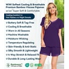image:imageWiWi Viscose from Bamboo Pajamas Set for Women Super Soft Short Sleeve Cooling Summer Plus Size Pjs Sets Sleepwear S4XCdark Purple