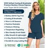 image:imageWiWi Viscose from Bamboo Pajamas Set for Women Super Soft Short Sleeve Cooling Summer Plus Size Pjs Sets Sleepwear S4XCink Blue