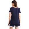 image:imageWiWi Viscose from Bamboo Pajamas Set for Women Super Soft Short Sleeve Cooling Summer Plus Size Pjs Sets Sleepwear S4XCnavy