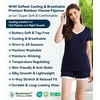 image:imageWiWi Viscose from Bamboo Pajamas Set for Women Super Soft Short Sleeve Cooling Summer Plus Size Pjs Sets Sleepwear S4XCnavy