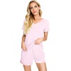 image:imageWiWi Viscose from Bamboo Pajamas Set for Women Super Soft Short Sleeve Cooling Summer Plus Size Pjs Sets Sleepwear S4XCpink