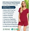 image:imageWiWi Viscose from Bamboo Pajamas Set for Women Super Soft Short Sleeve Cooling Summer Plus Size Pjs Sets Sleepwear S4XCwine Red