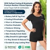 image:imageWiWi Viscose from Bamboo Pajamas Set for Women Super Soft Short Sleeve Cooling Summer Plus Size Pjs Sets Sleepwear S4XDblack