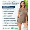 image:imageWiWi Viscose from Bamboo Pajamas Set for Women Super Soft Short Sleeve Cooling Summer Plus Size Pjs Sets Sleepwear S4XDcamel