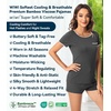 image:imageWiWi Viscose from Bamboo Pajamas Set for Women Super Soft Short Sleeve Cooling Summer Plus Size Pjs Sets Sleepwear S4XDcharcoal