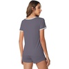 image:imageWiWi Viscose from Bamboo Pajamas Set for Women Super Soft Short Sleeve Cooling Summer Plus Size Pjs Sets Sleepwear S4XDdark Grey