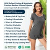 image:imageWiWi Viscose from Bamboo Pajamas Set for Women Super Soft Short Sleeve Cooling Summer Plus Size Pjs Sets Sleepwear S4XDdark Heather Grey