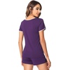 image:imageWiWi Viscose from Bamboo Pajamas Set for Women Super Soft Short Sleeve Cooling Summer Plus Size Pjs Sets Sleepwear S4XDdark Purple