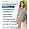 image:imageWiWi Viscose from Bamboo Pajamas Set for Women Super Soft Short Sleeve Cooling Summer Plus Size Pjs Sets Sleepwear S4XDheather Grey