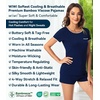 image:imageWiWi Viscose from Bamboo Pajamas Set for Women Super Soft Short Sleeve Cooling Summer Plus Size Pjs Sets Sleepwear S4XDnavy
