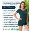 image:imageWiWi Viscose from Bamboo Pajamas Set for Women Super Soft Short Sleeve Cooling Summer Plus Size Pjs Sets Sleepwear S4XDpeacock Green