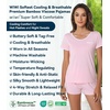 image:imageWiWi Viscose from Bamboo Pajamas Set for Women Super Soft Short Sleeve Cooling Summer Plus Size Pjs Sets Sleepwear S4XDpink