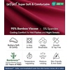 image:imageWiWi Viscose from Bamboo Pajamas Set for Women Super Soft Short Sleeve Cooling Summer Plus Size Pjs Sets Sleepwear S4XDwine Red