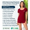 image:imageWiWi Viscose from Bamboo Pajamas Set for Women Super Soft Short Sleeve Cooling Summer Plus Size Pjs Sets Sleepwear S4XDwine Red